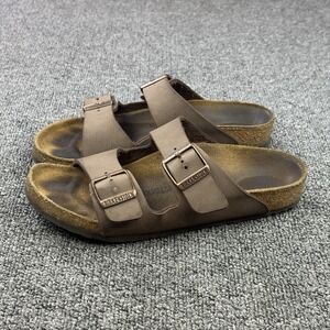 Birkenstock Arizona Brown Leather Birko-Flor Two Strap Sandals EU 34 Womens 3